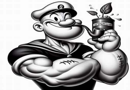 Imagen de popeye el marino blanco y negro