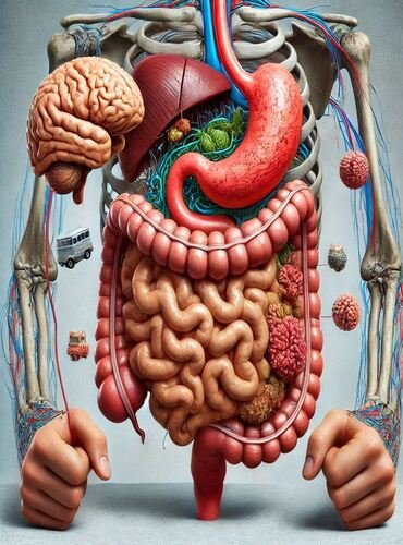 La imagen del intestino conectado al cerebro